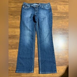 VIGOSS Collection Women's Dark Wash Low Rise Bootcut Fit Jeans Size 16